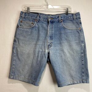 Levis 517 Vintage Mens Light Wash Denim Cut Off Shorts Jorts 36x9 Blue